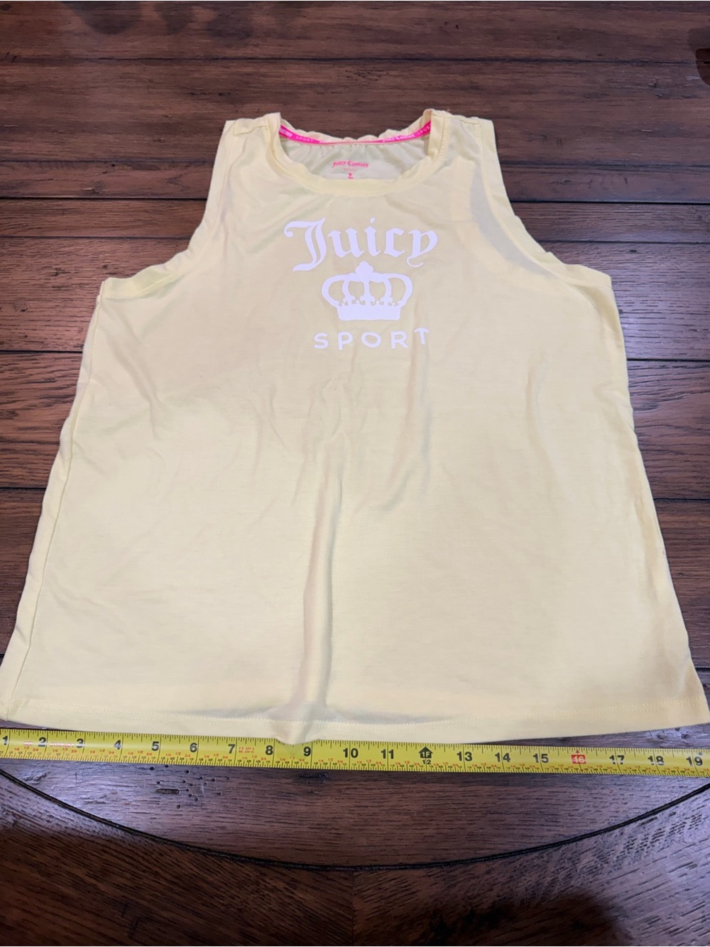 Juicy Couture Yellow Tank with Pink Logo Trim - Picture 2 of 6